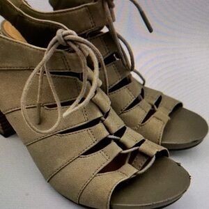Diba Olive Lace-Up Heels